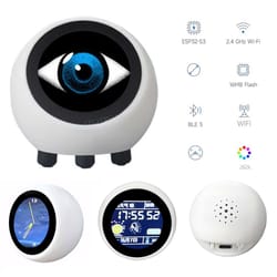 development board clock, ai voice chat robot ornament, modern decor