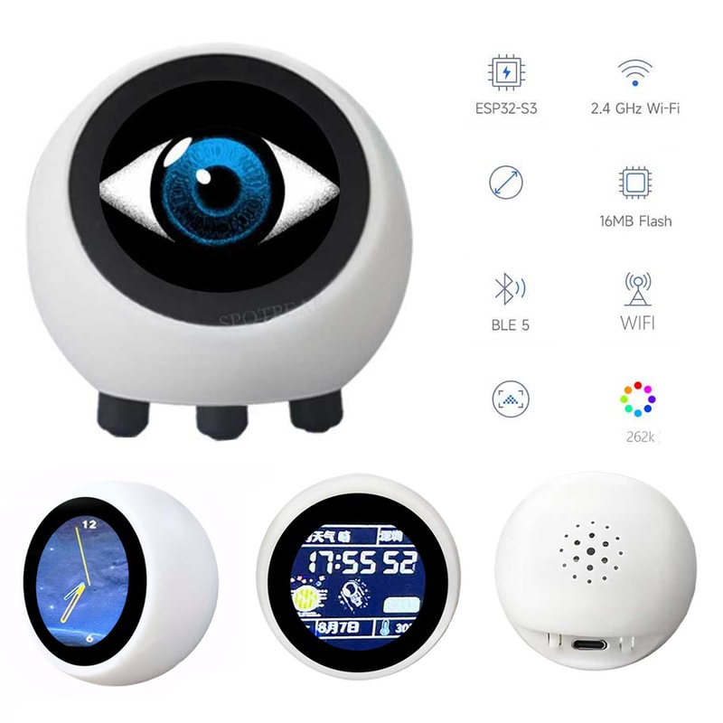 Development Board Clock, AI Voice Chat Robot Ornament, Modern Decor