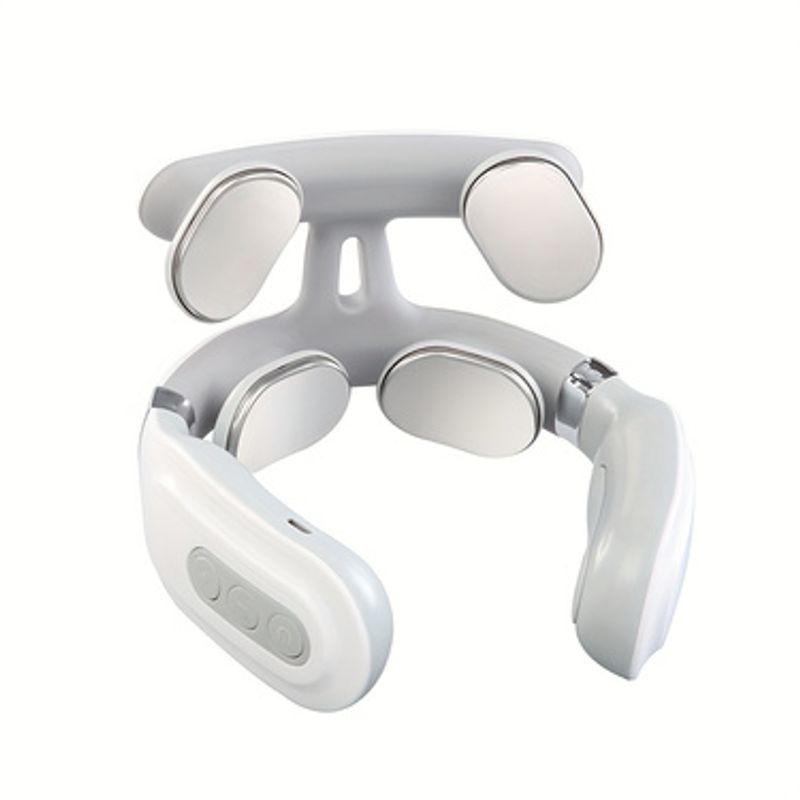 Neck Pain Relief Charging Massager with Heating Function and Breathing Light for Deep Relaxation