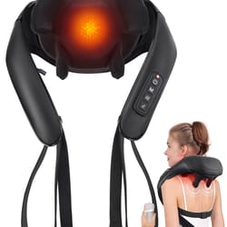 electric deep tissue massager, cordless shoulder massager with heat