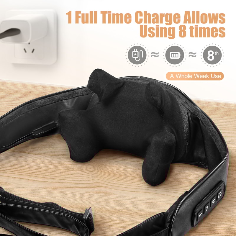 Electric Deep Tissue Massager, Cordless Shoulder Massager with Heat