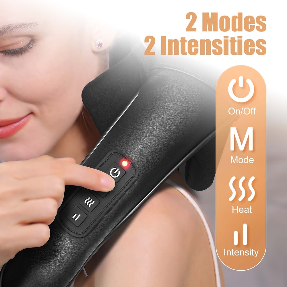 Electric Deep Tissue Massager, Cordless Shoulder Massager with Heat