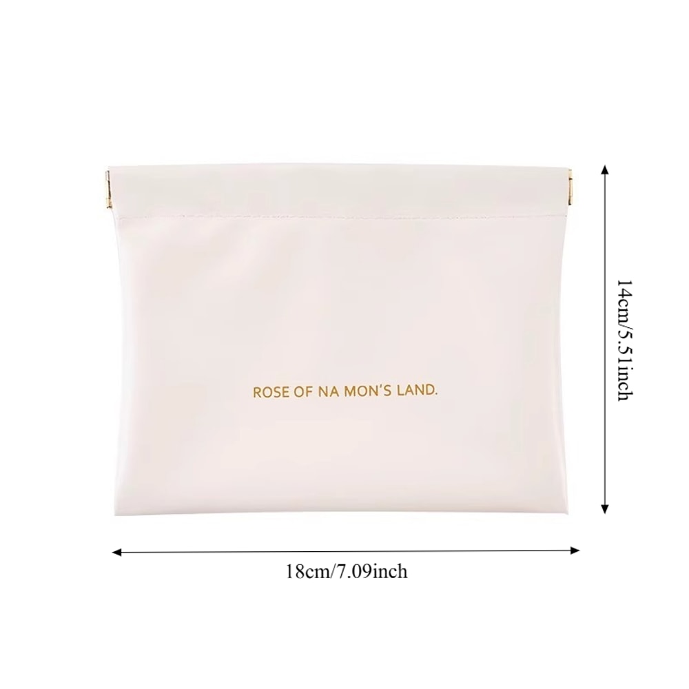 Portable PU Leather Tech Organizer with Snap Closure for Earphones, Cable, Charger, Toiletry and Travel Makeup Carry Cas