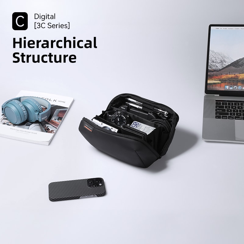 Portable Storage Bag For Travel Tech Pouch Organizer Case Gadget Bag 2