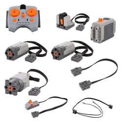 m-motor and l-motor pf building blocks kit, aa battery box, infrared receiver, ir controller for legoeds