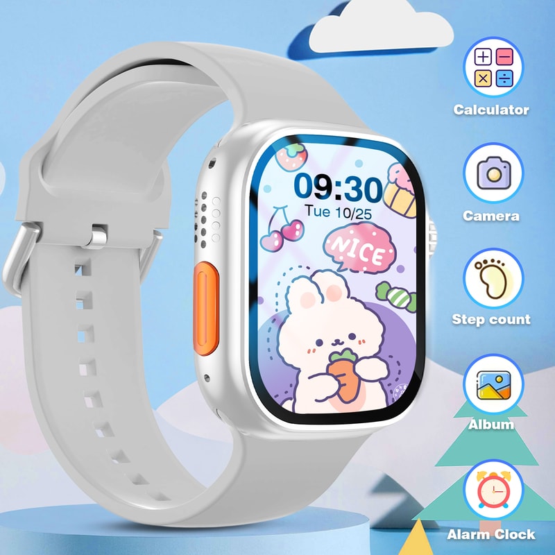 Unisex Smart Watch with High-Definition Screen, Wireless Calls, Sports Modes, Music Control, Message Alerts