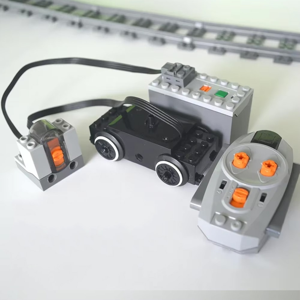 Train Track Motor Battery Box Receiver Control Set Tech Power Function Parts for Building Blocks Christmas Gift