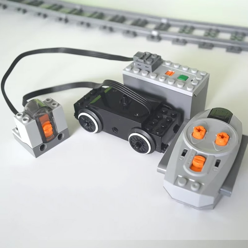 Train Track Motor Battery Box Receiver Control Set Tech Power Function Parts for Building Blocks Christmas Gift