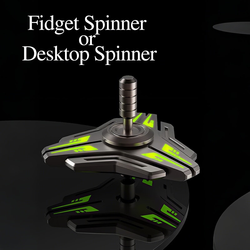High Speed Metal Gyro Spinner, Smooth Bearings, Alloy Light Up Office Toy for Stress Relief