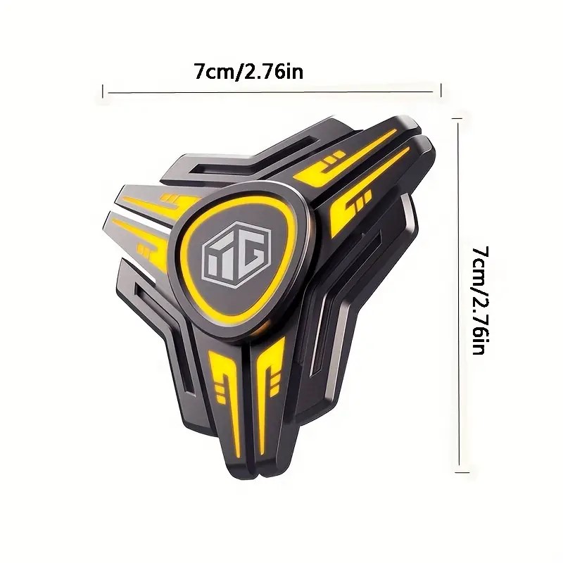 High Speed Metal Gyro Spinner, Smooth Bearings, Alloy Light Up Office Toy for Stress Relief