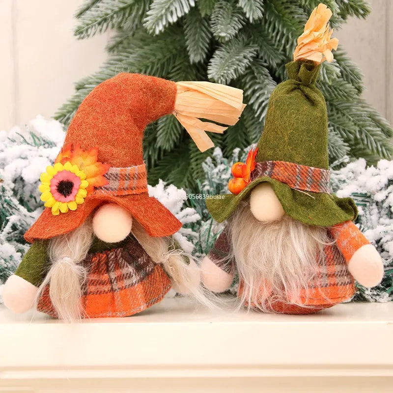 Nordic Gnome Sunflower Decor, Pumpkin Swedish Dwarf, Thanksgiving Day Christmas Gift