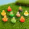 Glow in The Dark Luminous Resin Ducks, Vegetable Fruit Style, Tiny Animal Figures for Home Decor