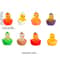 Glow in The Dark Luminous Resin Ducks, Vegetable Fruit Style, Tiny Animal Figures for Home Decor