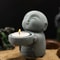 Retro Little Monk Candle Holder Base, Perfect Home Decor for Dining Table and Study Desktop Ornament