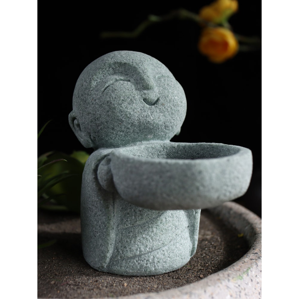 Retro Little Monk Candle Holder Base, Perfect Home Decor for Dining Table and Study Desktop Ornament