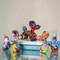 Colorful Resin Graffiti Balloon Dog Figurines For Interior Home Decoration Artistic Animal Statue C 1