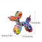 Colorful Resin Graffiti Balloon Dog Figurines For Interior Home Decoration Artistic Animal Statue C 5