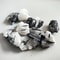 Black Tourmaline Stone, White Quartz Crystal Specimen for Home Decoration, Healing Ore and Irregular Stone Mineral