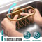 Rustproof Aluminum Sink Caddy for Sponge and Brush, TAILI Gold Holder with Strong Suction Cup