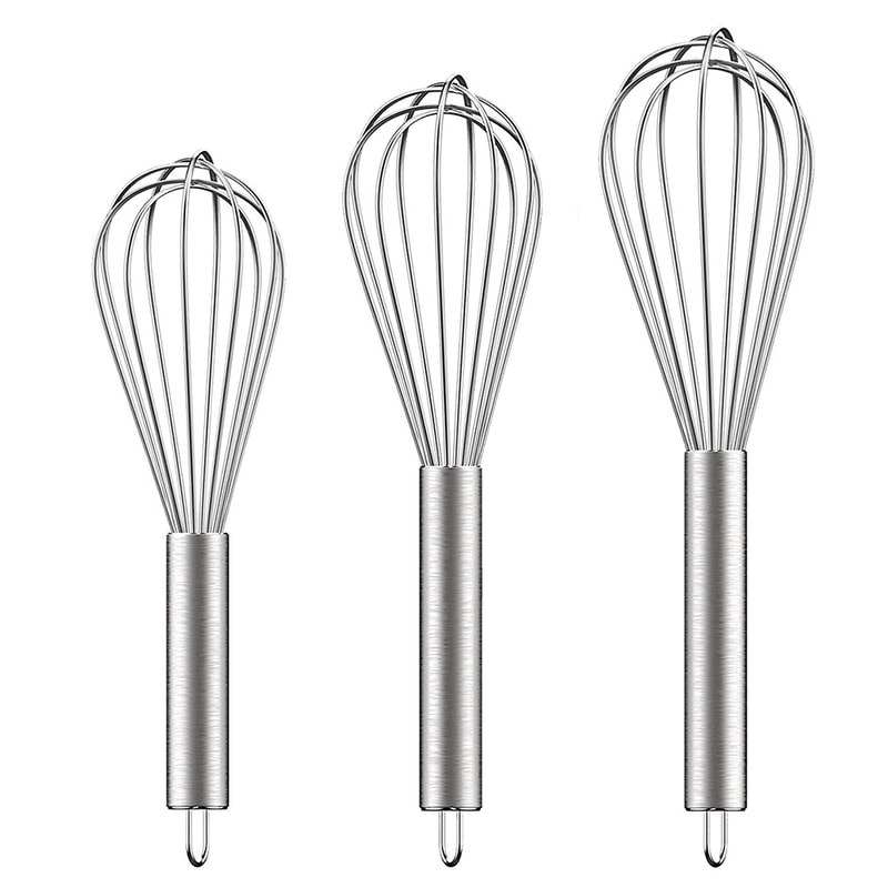 Manual Egg Beater Blender, Kitchen Balloon Whisks With Stainless Grip