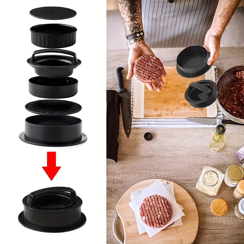 Premium Burger Press Stuffed Burger Maker With Hamburger Patty Mold For Perfect Patties 2