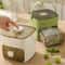 Cube Ice Maker With Lid Easy Release Silicone Ice Cube Tray And Storage Bin 3