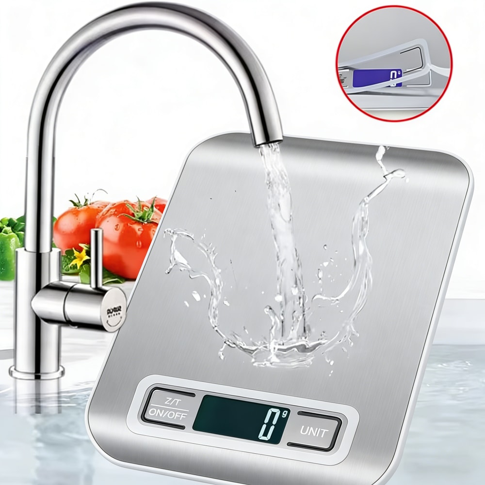 PrecisionChef Digital Kitchen Scale with LED Display & Stainless Steel Platform