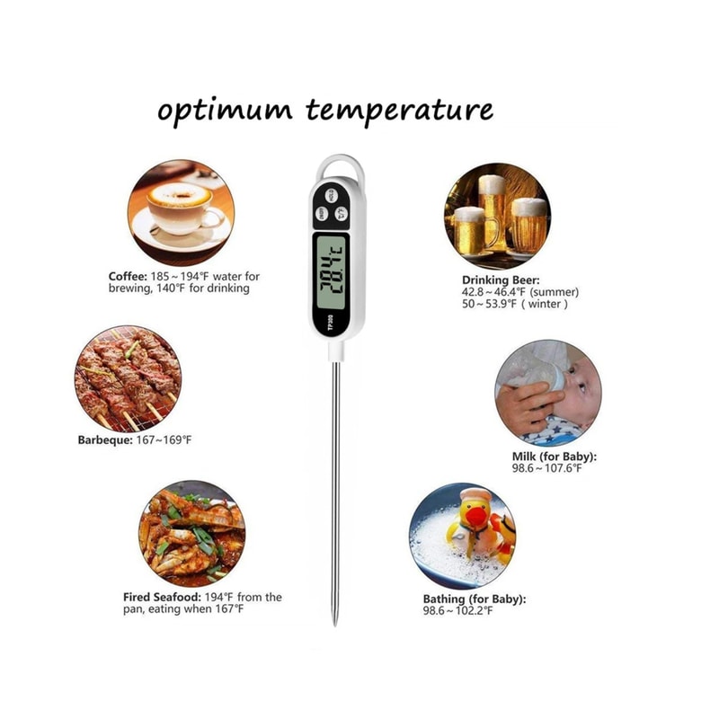 Instant Read Digital Food Thermometer Pen For Cooking BBQ Meat Milk Temperature Testing 2