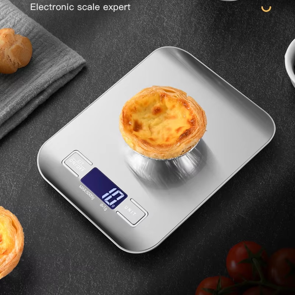 Smart Precision Digital Kitchen Scale 5kg Stainless Steel Food Weighing Scale 2