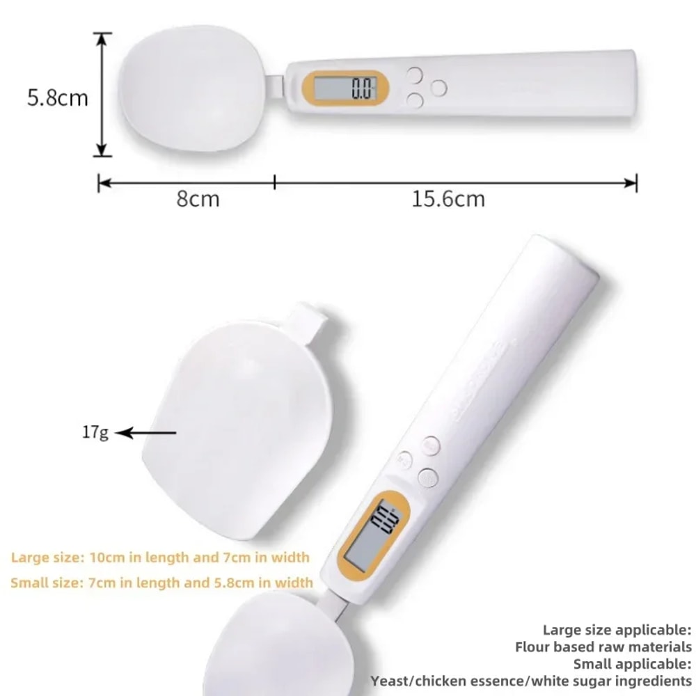 PrecisionScoop USB Rechargeable Digital Spoon Scale For Baking Coffee Baby Food 6
