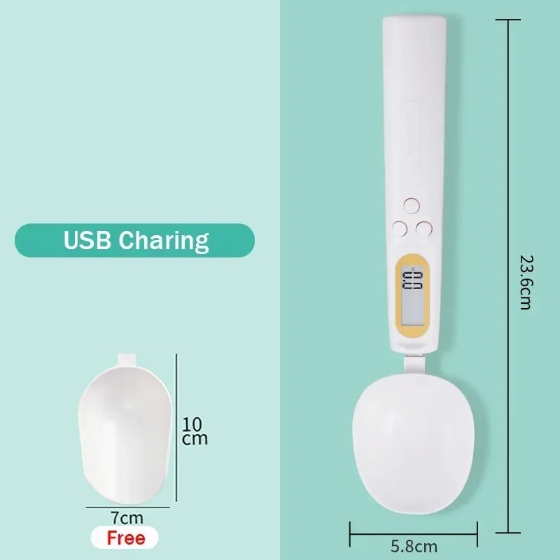 PrecisionScoop USB Rechargeable Digital Spoon Scale For Baking Coffee Baby Food 7
