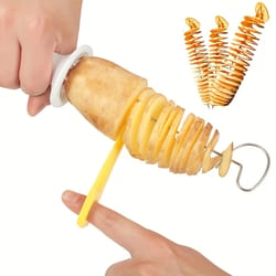stainless steel vegetable spiralizer & spiral potato cutter set