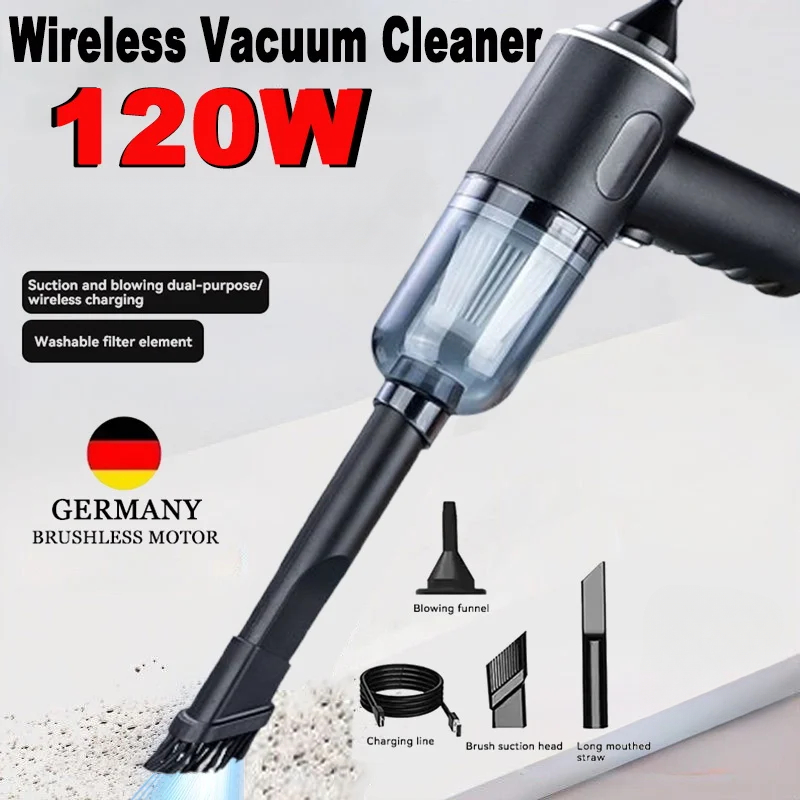 TurboClean Pro Cordless Car Vacuum Cleaner Portable Wet Dry Handheld Vacuum 1