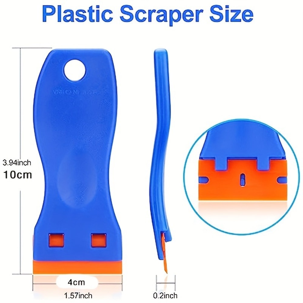 Precision Plastic Car Sticker Remover Glass Scraper Tool Set 6