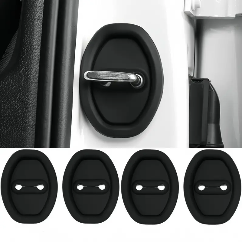 SilentGuard Car Door Lock Protector Pads Pack Shock Absorbing Anti Collision Sleeves 1
