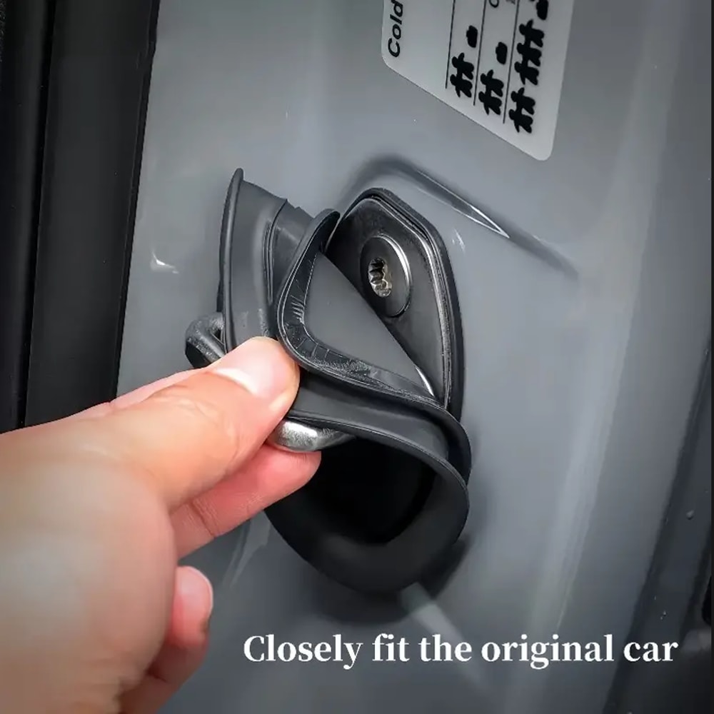 SilentGuard Car Door Lock Protector Pads Pack Shock Absorbing Anti Collision Sleeves 2