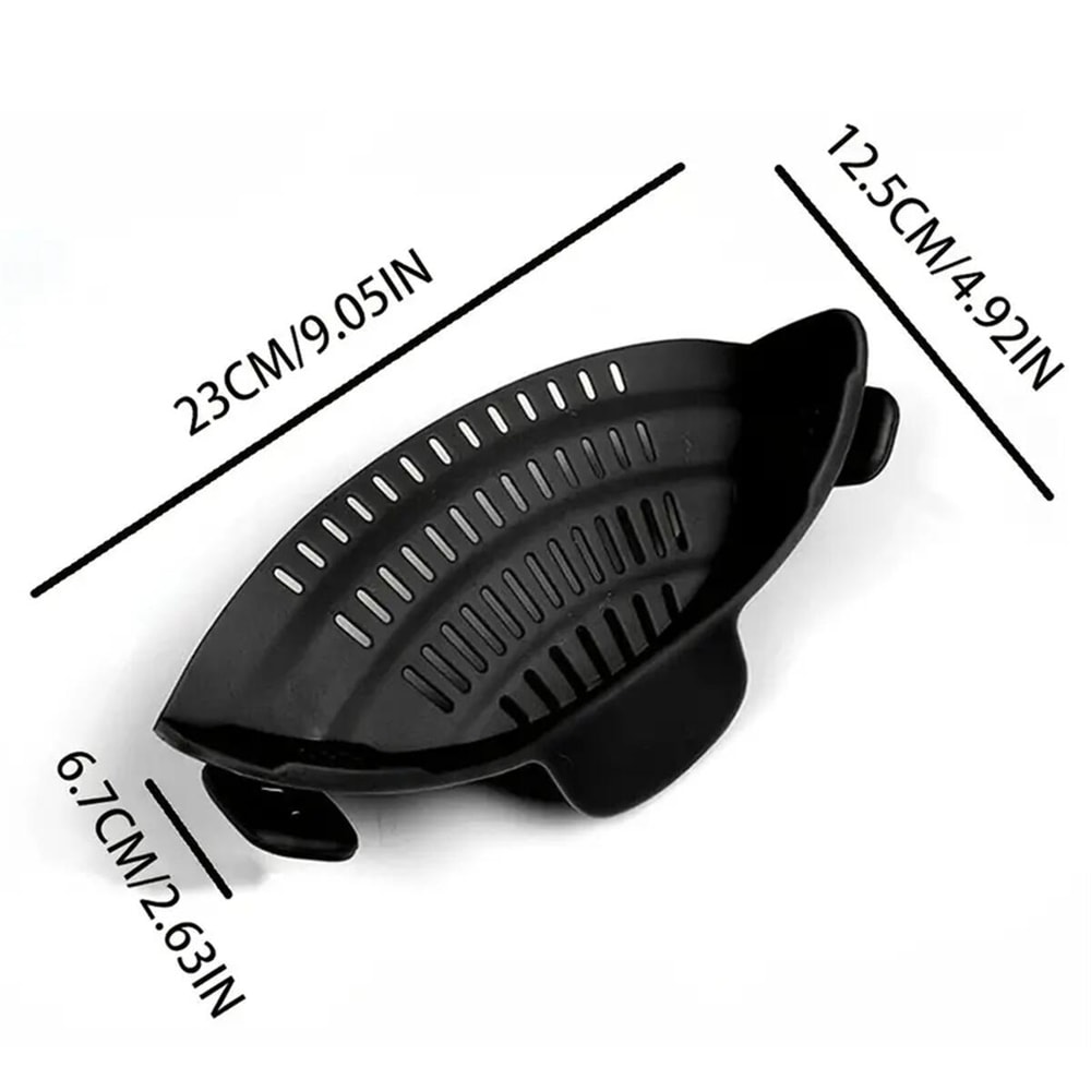 SnapDrain Adjustable Clip On Pot Strainer For Pots Pans Bowls 5