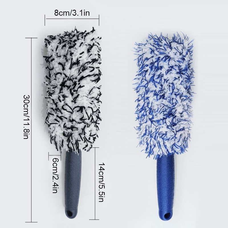 Premium Car Wheel Tire Wheel Cleaning Brush Plush Rim Cleaning Brush For Deep Dust Grime Removal 6