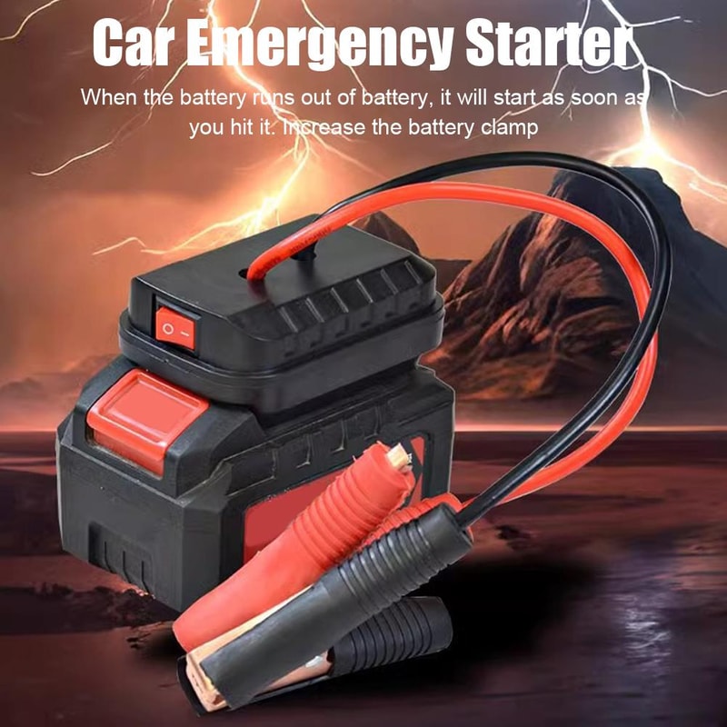 Heavy Duty Makita Battery Jump Starter Adapter Car Battery Converter Charger Clip Power Tool Adapt 1