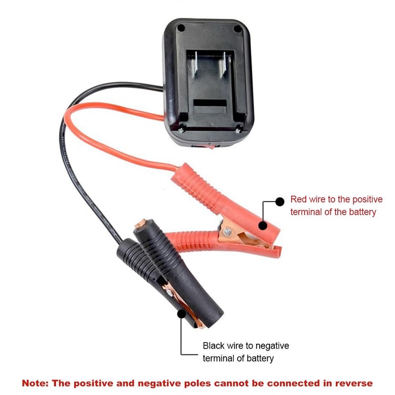 Heavy Duty Makita Battery Jump Starter Adapter Car Battery Converter Charger Clip Power Tool Adapt 6