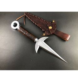 custom handmade dagger knife double edged knife survival outdoor camping knife special knife gift for him unique bowie