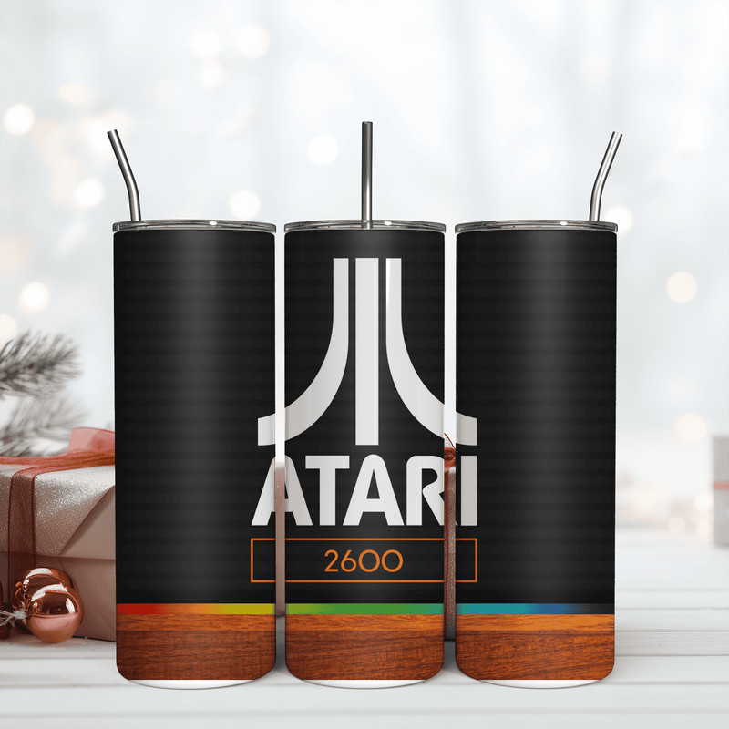 Atari 2600 20Oz Tumbler Wrap, Digital Download PNG, Wrap Sublimination Design.png