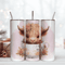 Baby Highland Cow In Flower Cup 20Oz Skinny Tumbler Png.png