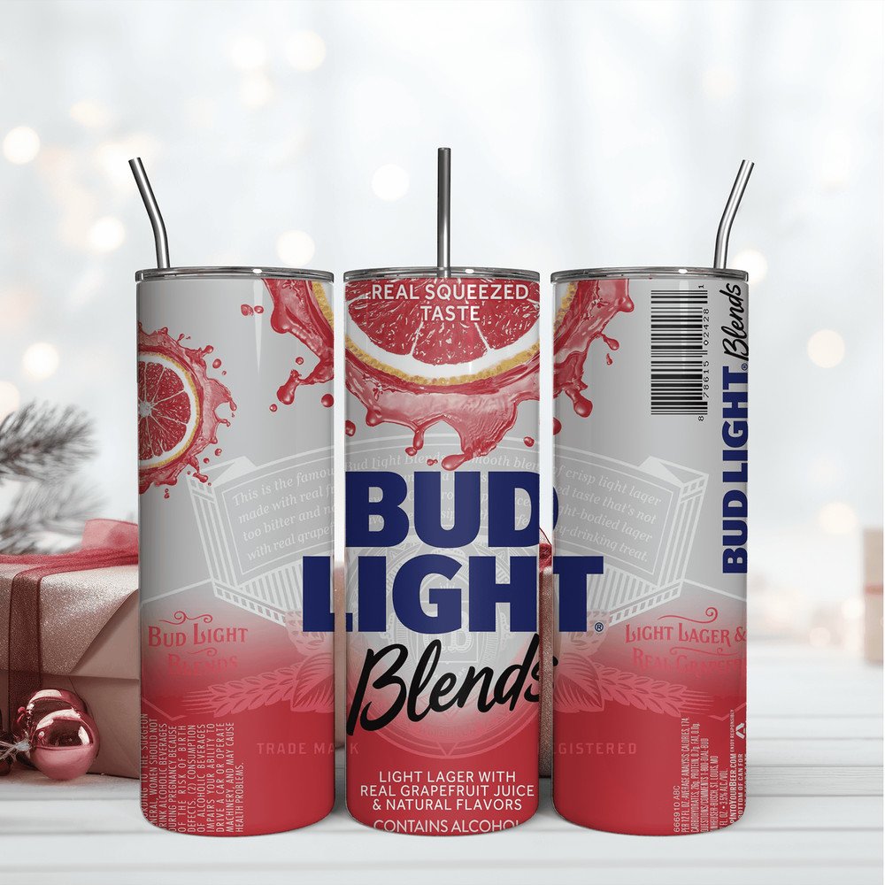Bud Light Blends 20Oz Tumbler Wrap Sublimation Design, Beer Brand Tumbler_1.png