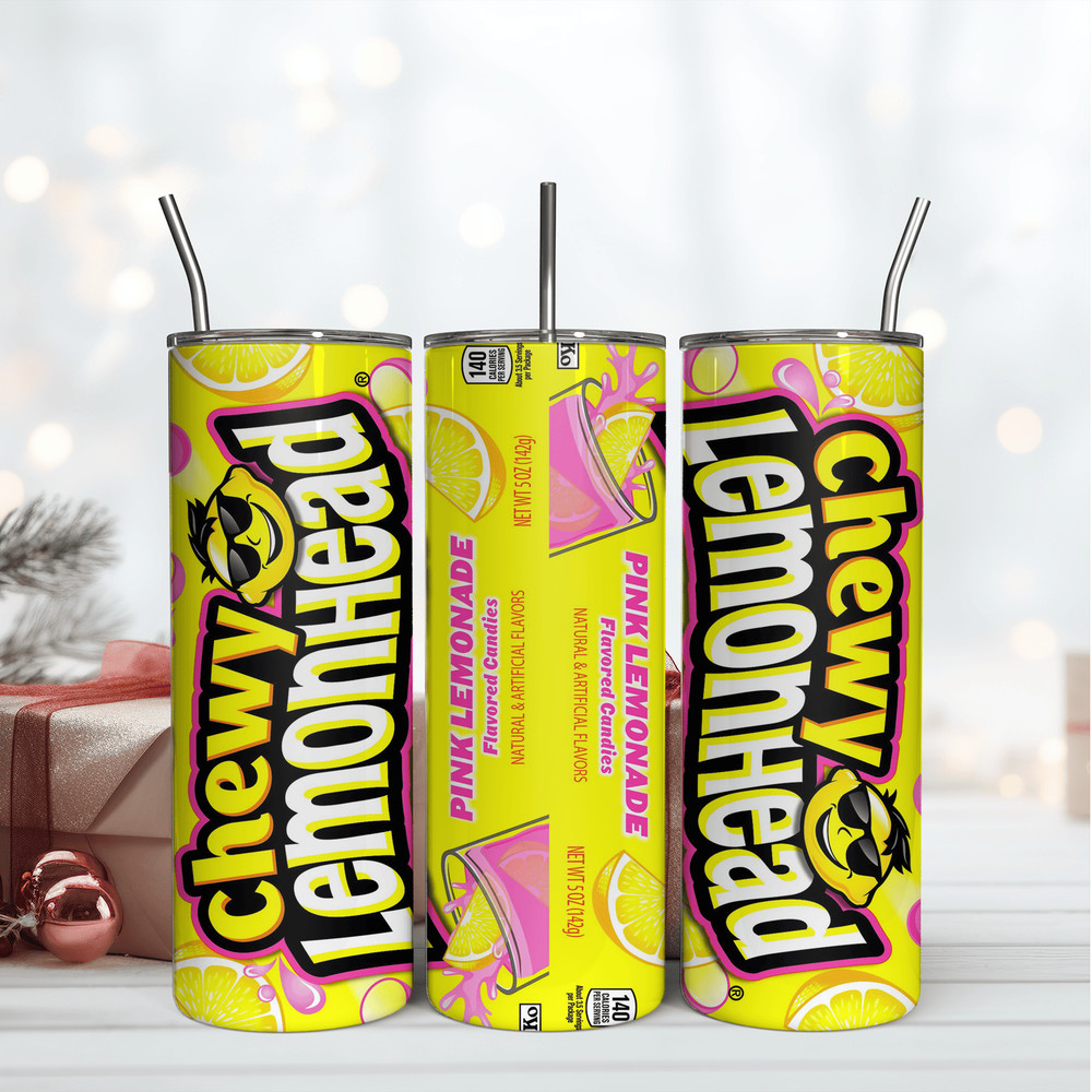 Chewy Lemonhead 20Oz Tumbler Wrap Sublimation Design, 20OZ Tumbler Wrap Design.png