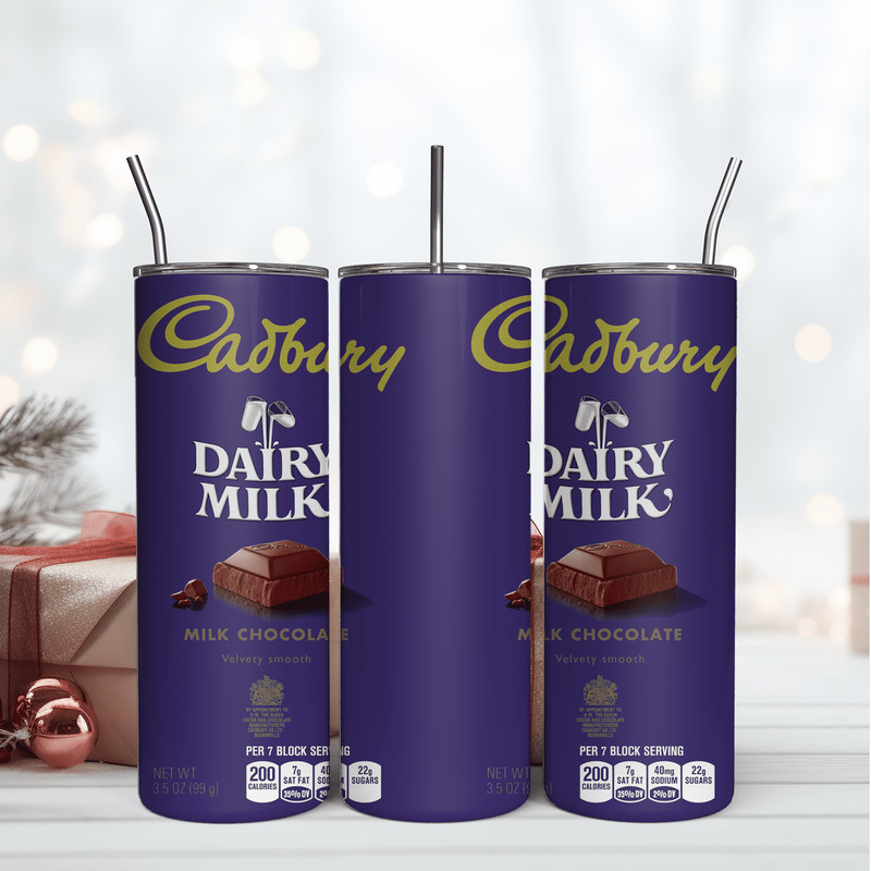 Daily Milk Chocolate 20Oz Tumbler Wrap Sublimation Design, 20OZ Tumbler Wrap Design.png