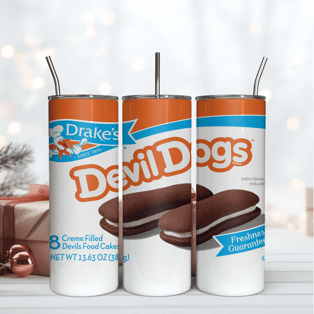 Devil Dogs 20Oz Tumbler Wrap Sublimation Design, 20OZ Tumbler Wrap Design.png