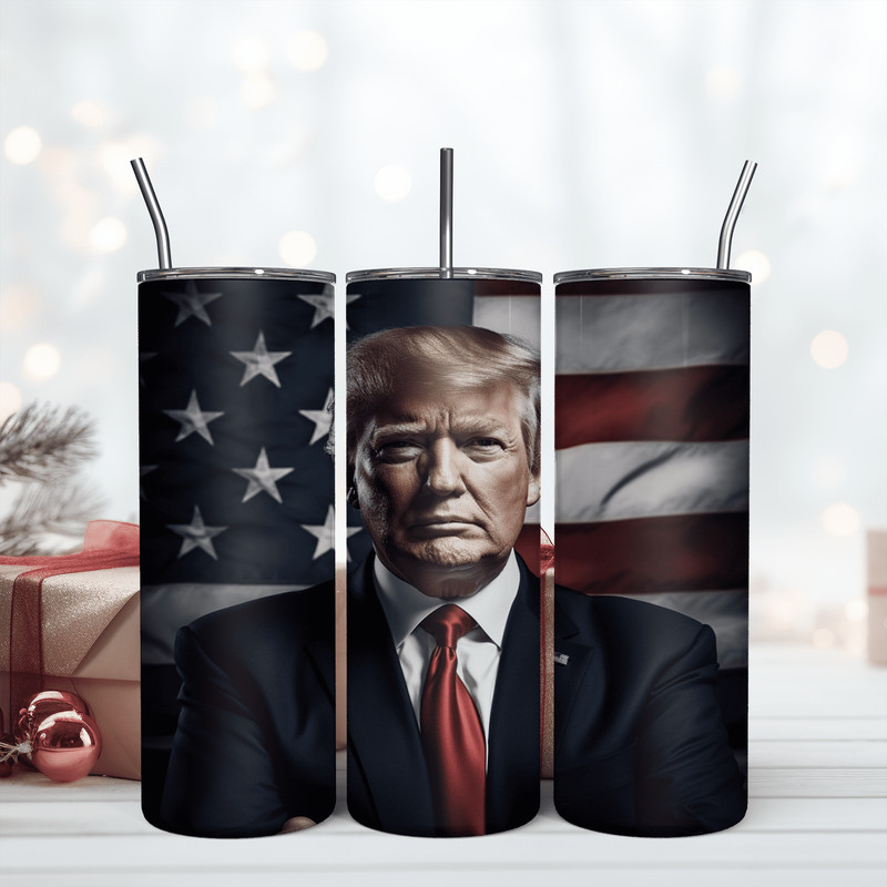 Donald Trump 20 oz Skinny Tumbler Wrap Sublimation Design Png.png