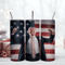 Donald Trump 20 oz Skinny Tumbler Wrap Sublimation, American flag PNG Graphics.png