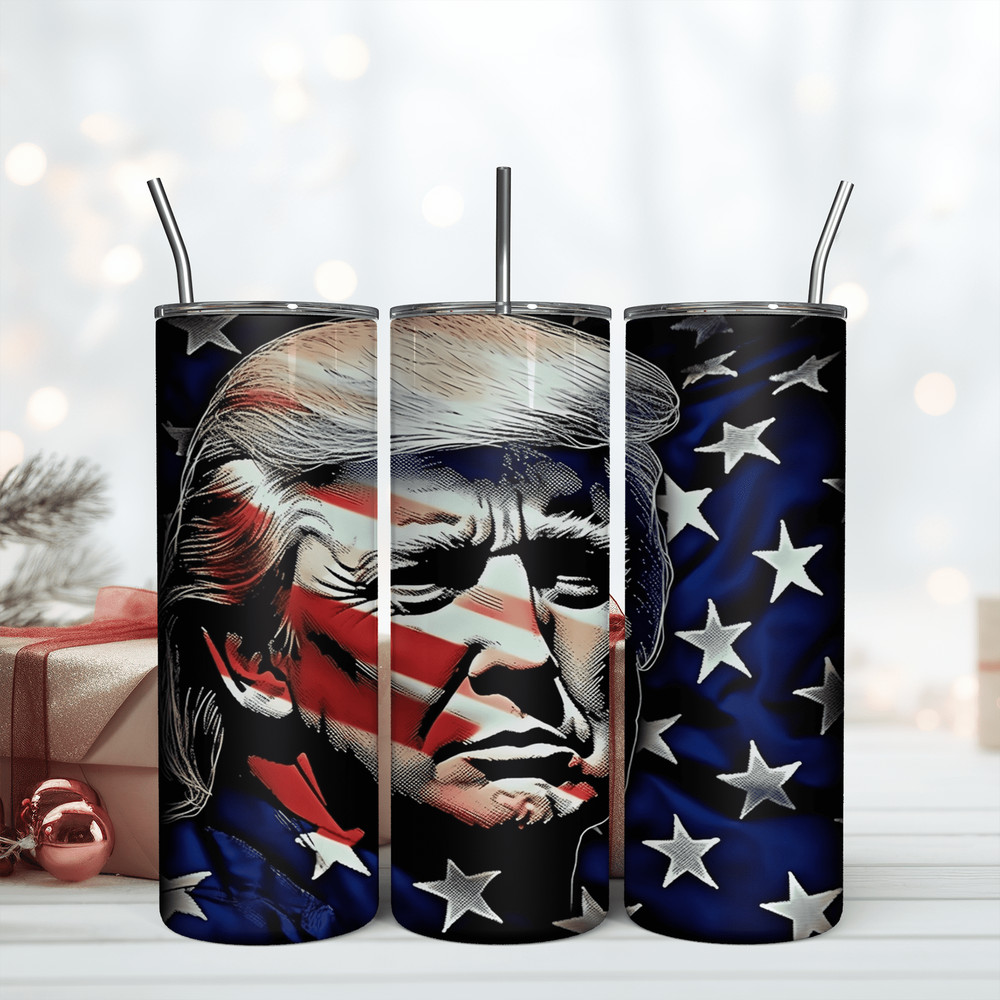 Donald Trump 20oz Tumbler Wraps 20oz Skinny Tumbler Sublimation.png